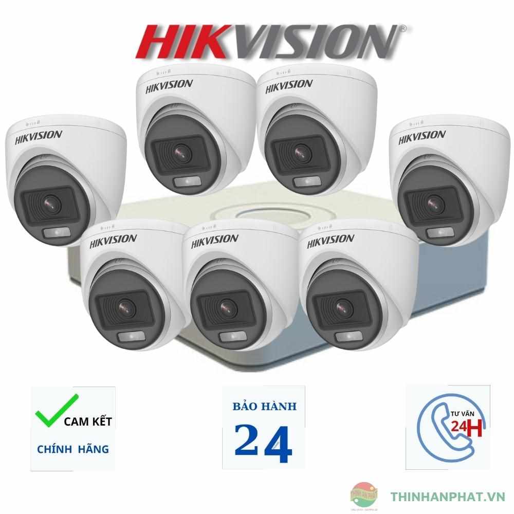 Trọn Bộ 7 Camera Hikvision Full HD Có Màu Ban Đêm Trong nhà ...